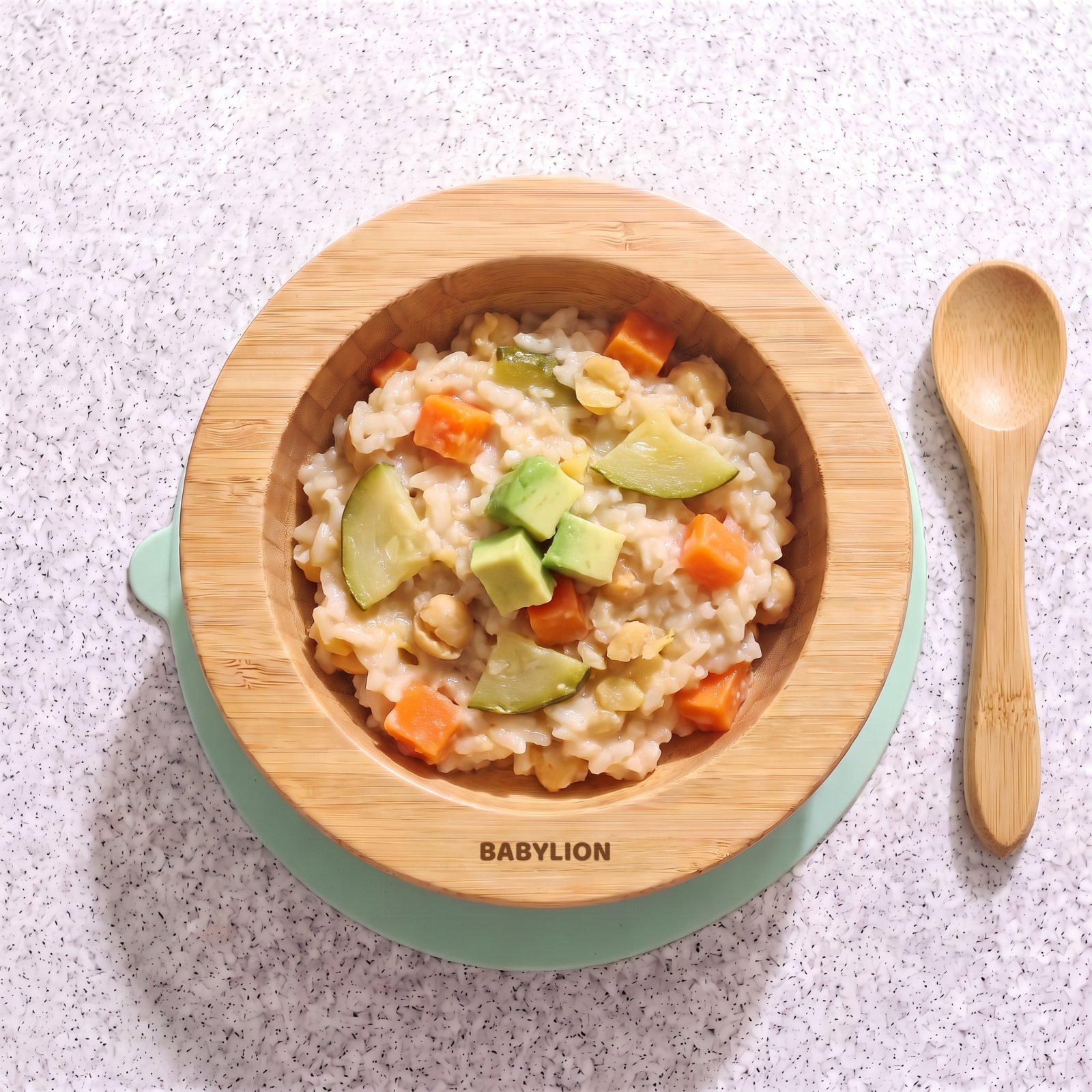 Arroz cremoso con garbanzo y calabacita