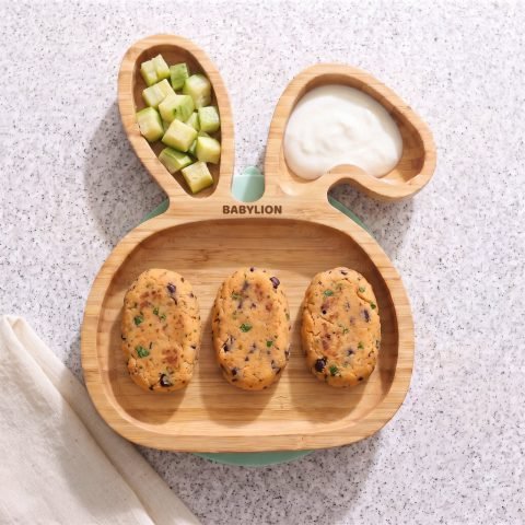 Croquetas suaves de camote con yogur