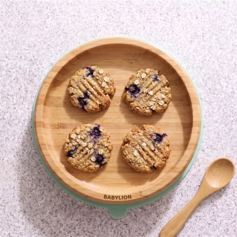 Galletas de mora azul y plátano