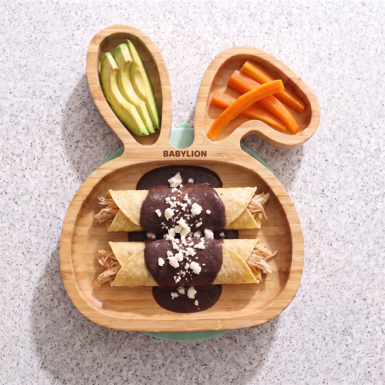 Enfrijoladas de pollo